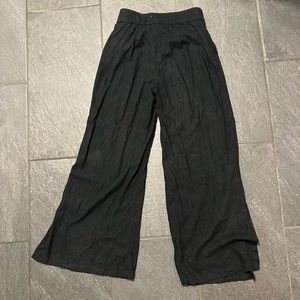 Abercrombie Black wide leg linen pants